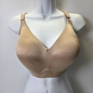 Cacique Bra‎ 38F Beige Invisible Backsmoother Lightly Lined No Wire Soft Silky